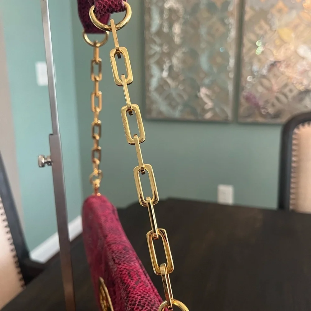 Tory Burch Reva Snakeskin Bag